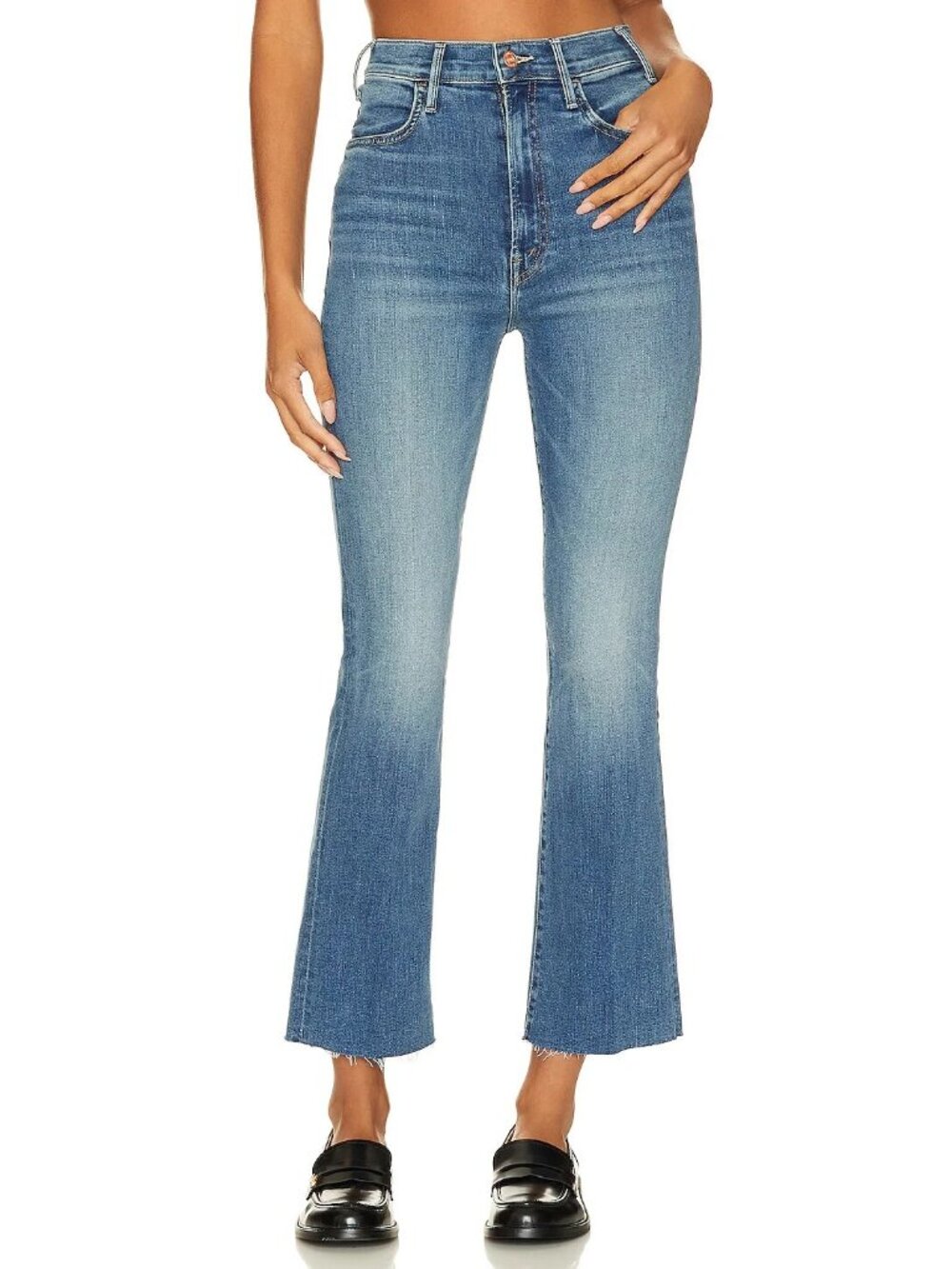 NWT Mother Hustler Ankle Fray in Healing Jar High Rise Boot Crop Stretch Jean 29